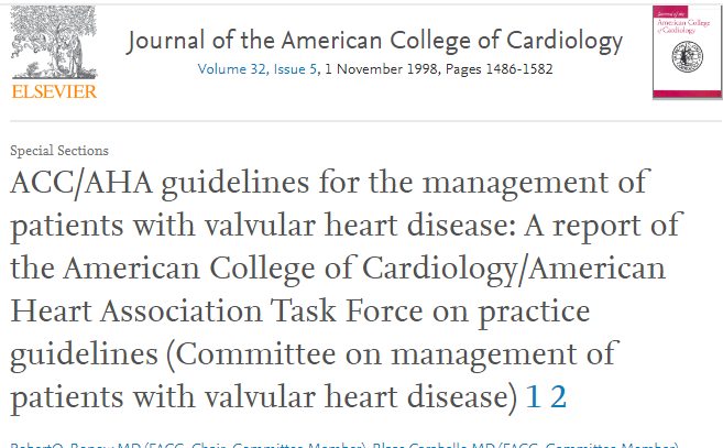 心臟瓣膜病治療指南